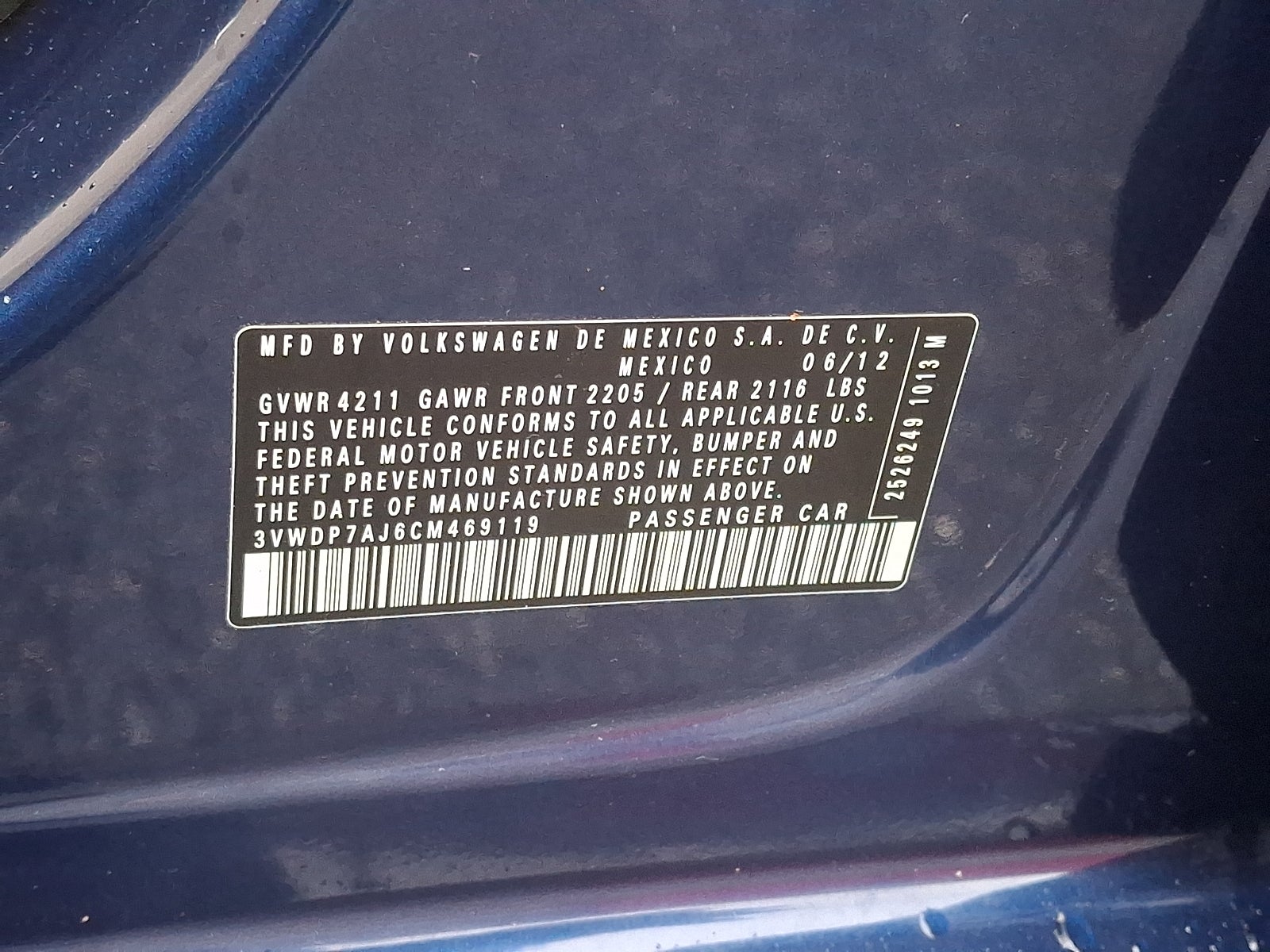 2012 Volkswagen Jetta 2.5L SE