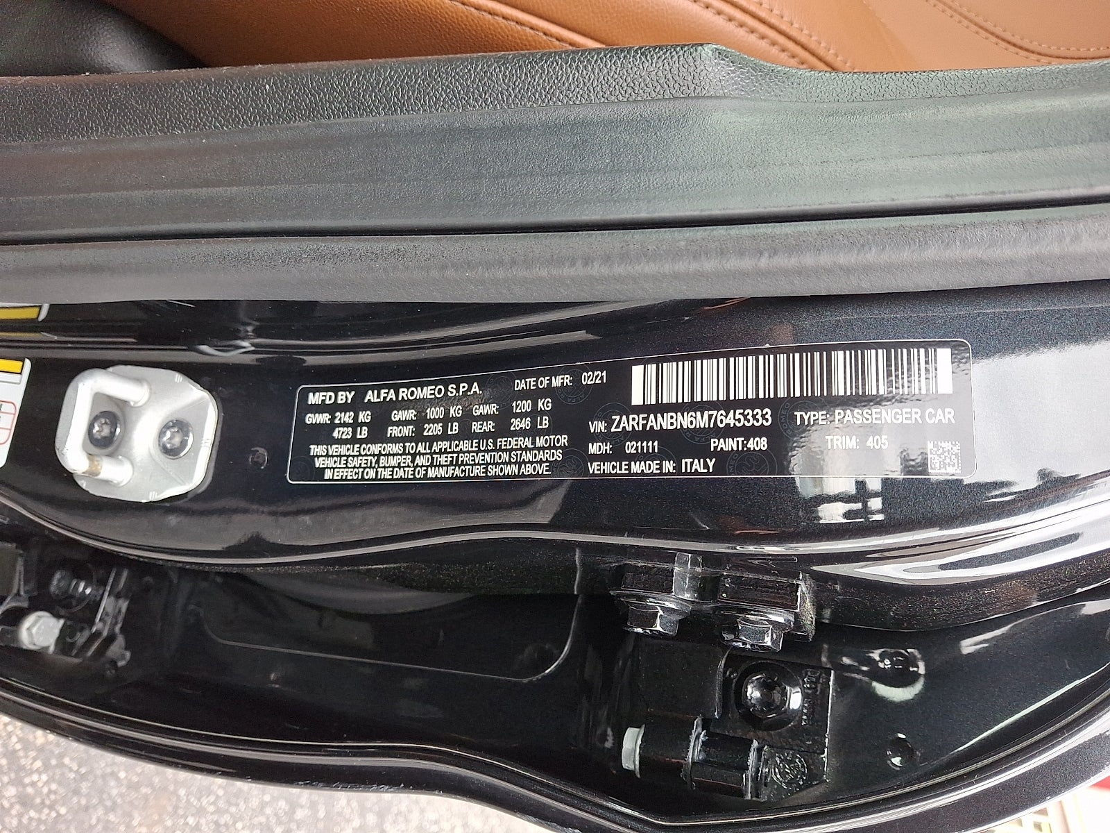 2021 Alfa Romeo Giulia Ti Sport AWD