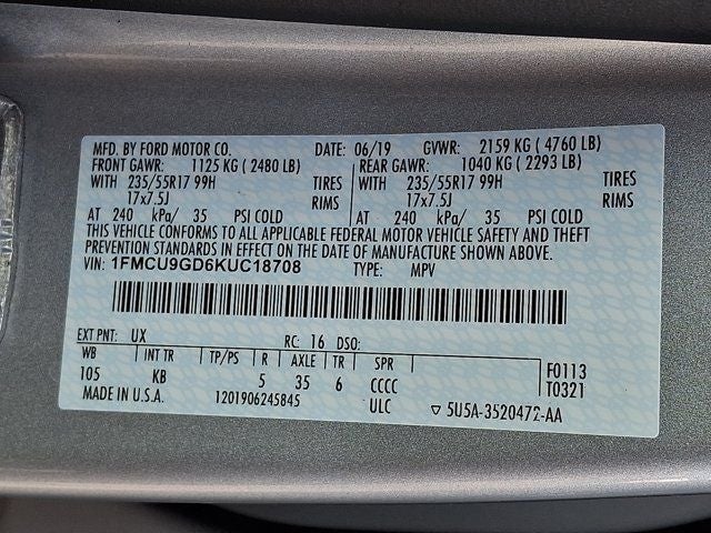 2019 Ford Escape SE