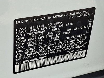 2024 Volkswagen Atlas Cross Sport 2.0T SE w/Technology