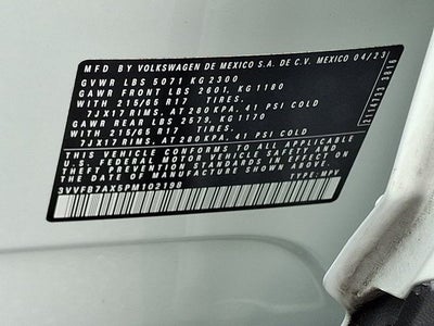 2023 Volkswagen Tiguan 2.0T S