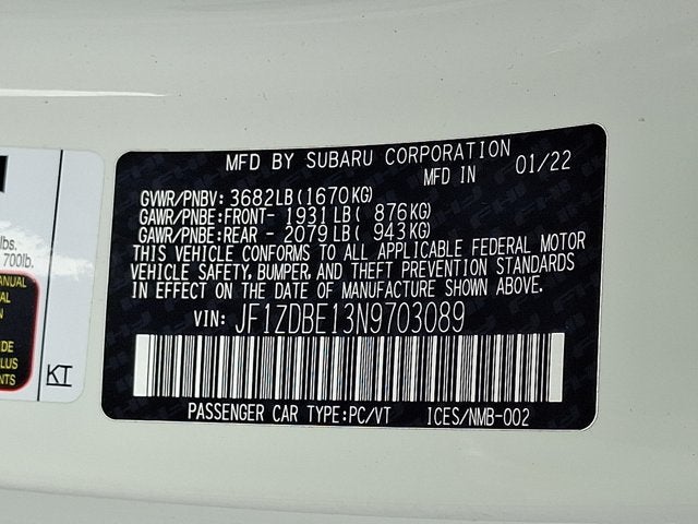 2022 Subaru BRZ Limited