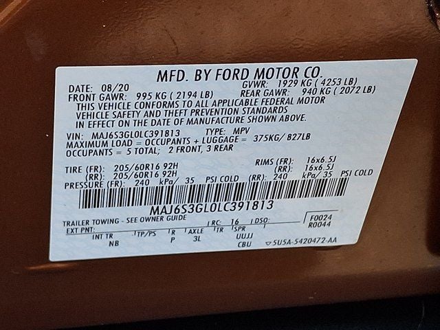 2020 Ford EcoSport SE