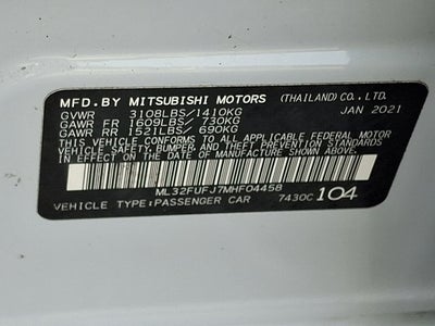 2021 Mitsubishi Mirage G4 Carbonite Edition