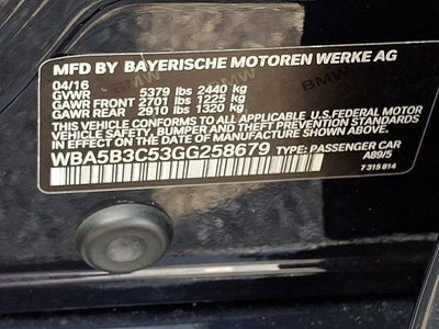 2016 BMW 5 Series 535i xDrive