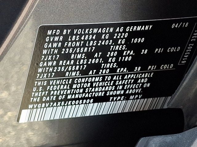 2018 Volkswagen Tiguan Limited 2.0T 4Motion