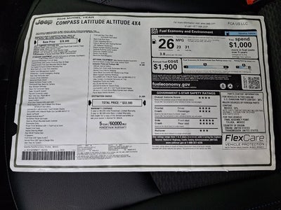 2026 Jeep Compass Latitude Altitude