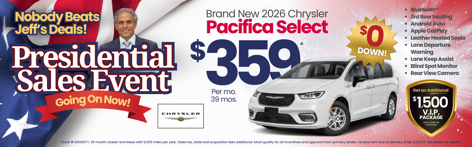 chrysler pacifica deal